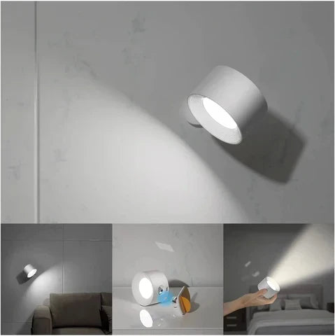 Skanto | Spotlight Thread Lamp - 360° Rotation, Dimmable, Rechargeable Wall Lamp