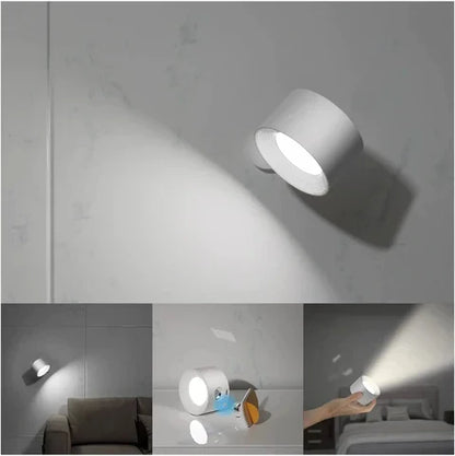 BowLift | Spotlight Wireless Wall Lamp - 360° Rotation, Dimmable, Rechargeable Wall Light