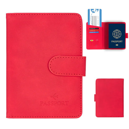 Skanto | Travello Passport Holder | RFID Protection | Genuine Leather Look | For Women and Men