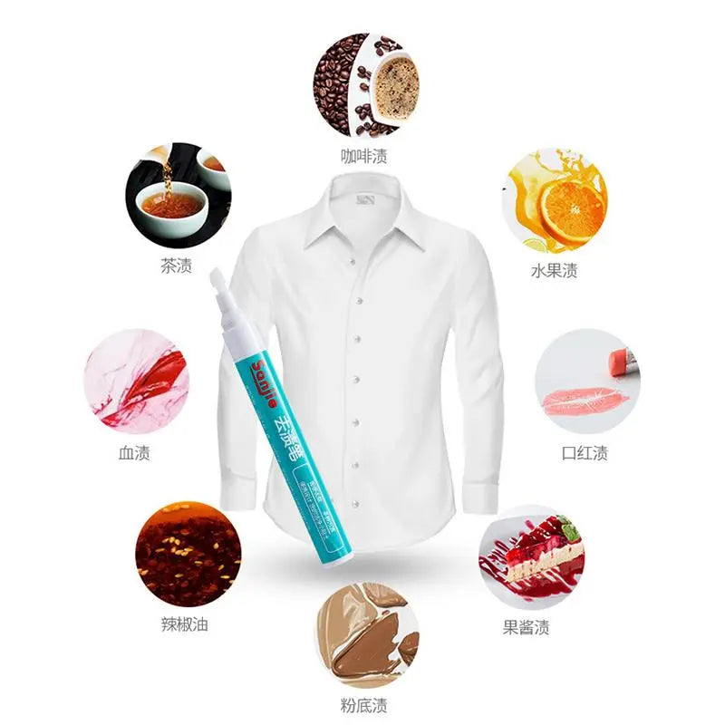 Skanto | Magic Stain Remover Pen - Portable, Wash-Free Solution for Clothing Stains, Ideal for Oil and Red Wine on T-shirts