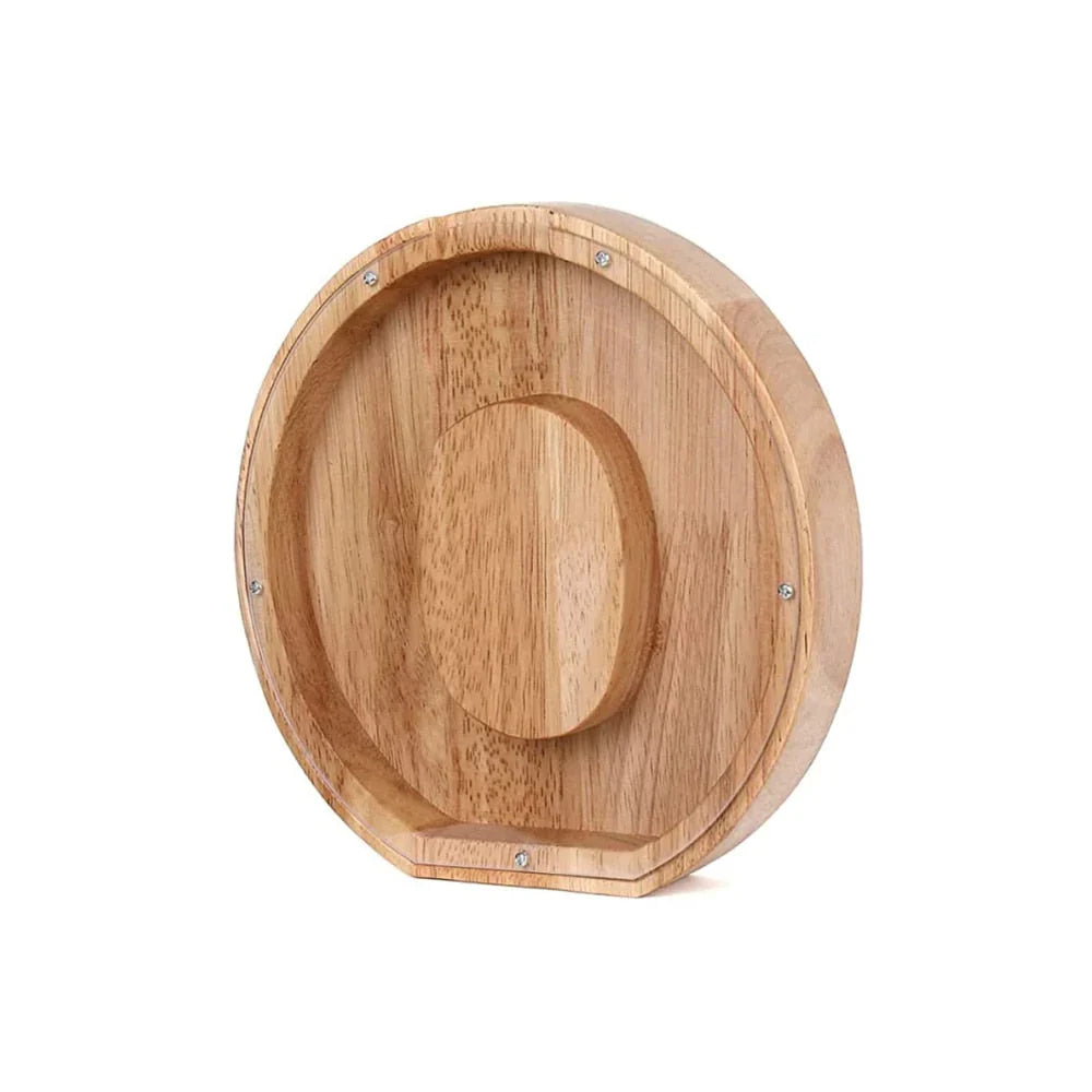 Skanto | Wooden Alphabet Piggy Bank with Transparent Window for Stylish Saving