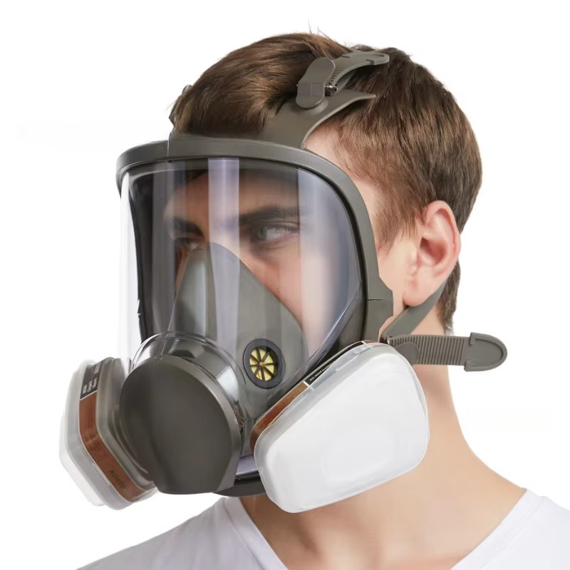 Skanto | Full Face Respirator Safety Gas Mask with Anti-Fog Protection