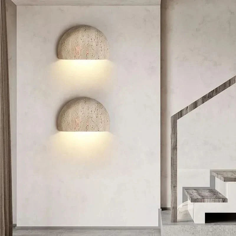 BowLift | Stone Wall Lamp – Retro Wabi-Sabi LED Light