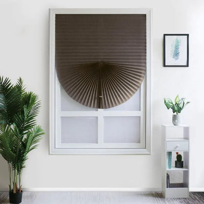 Skanto | Self-Adhesive Blackout Blind – Fleece Fabric Roller Blind for Partial Blackout in Living Room, Bedroom, and Bathroom
