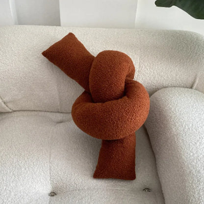 Nordic Bouclé Abstract Cushion – Minimalist Plush Pillow | Bowlift