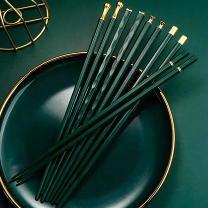 Brehn | DineLux – Luxurious Chopstick Set with Refined Designs (5 Pairs)