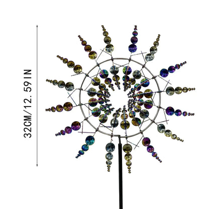 BowLift | Unique Solar-Powered Kinetic Metal Windmill Spinner - Magical Wind Collectors for Patio, Garden, Lawn Outdoor Decoration