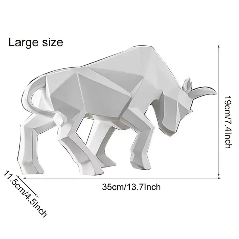 BowLift | ToroArte Bull Sculpture | Nordic Design | Resin Figure Modern | 35 cm / 26 cm