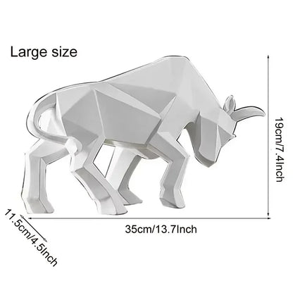 BowLift | ToroArte Bull Sculpture | Nordic Design | Resin Figure Modern | 35 cm / 26 cm