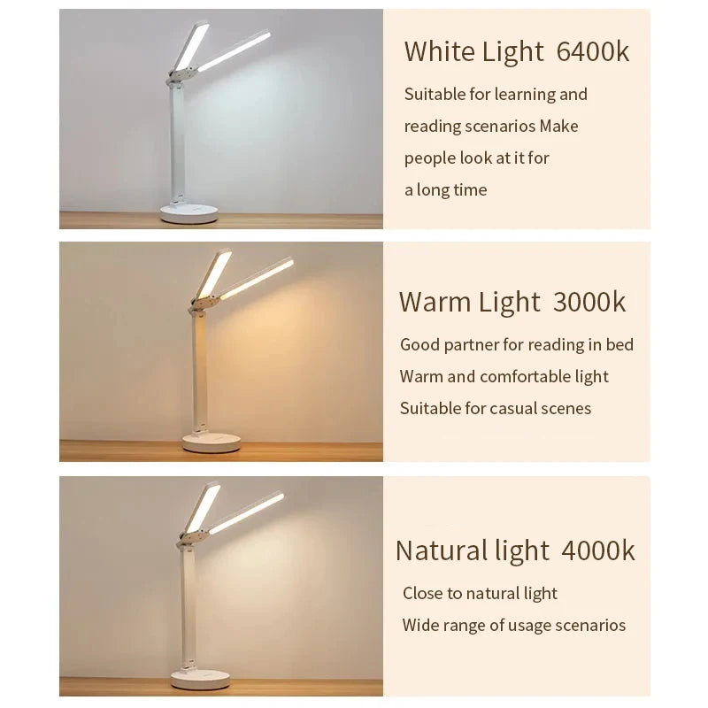 Skanto | Adjustable Reading Lamp - Rechargeable Dimmable with Phone Stand