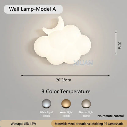 WhiteCloud Lamp – Stylish LED Wall Light for Kids Skanto