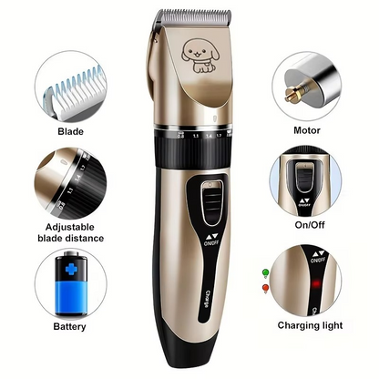 BowLift | Cordless Pet Hair Trimmer Kit for Dogs and Cats – Electric Precision Grooming Clippers