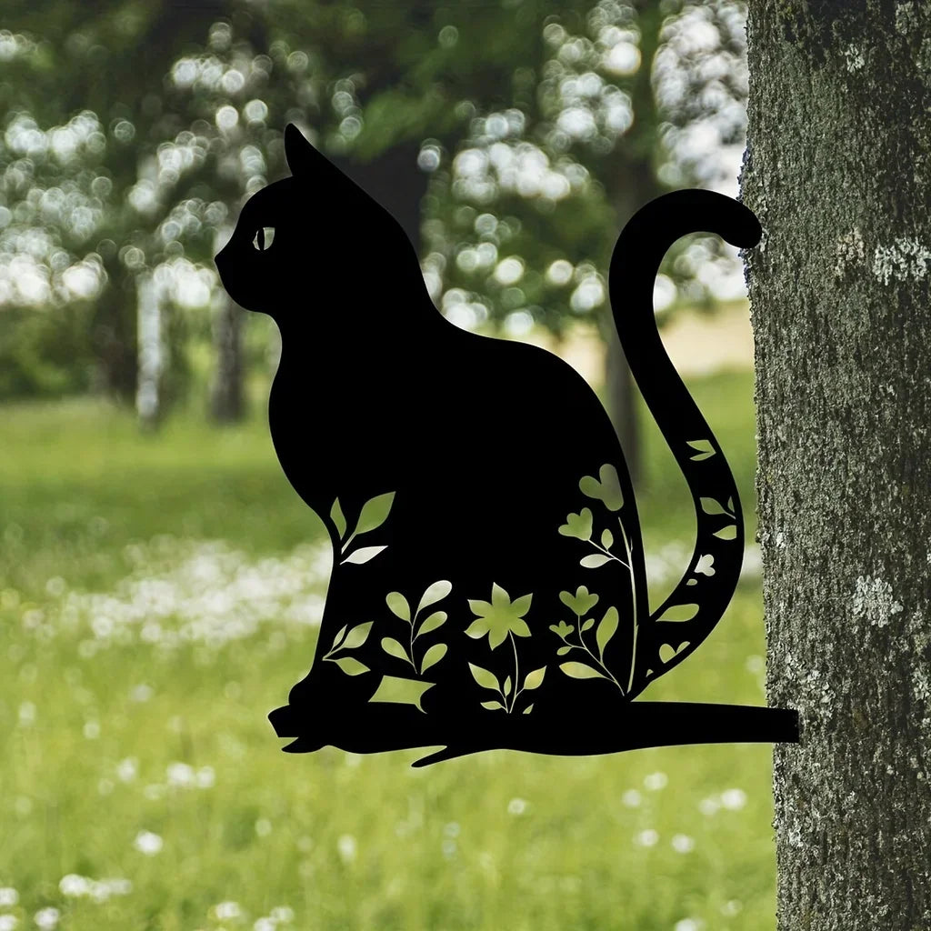 Skanto | Metal Cat Silhouette for Garden and Patio Decoration