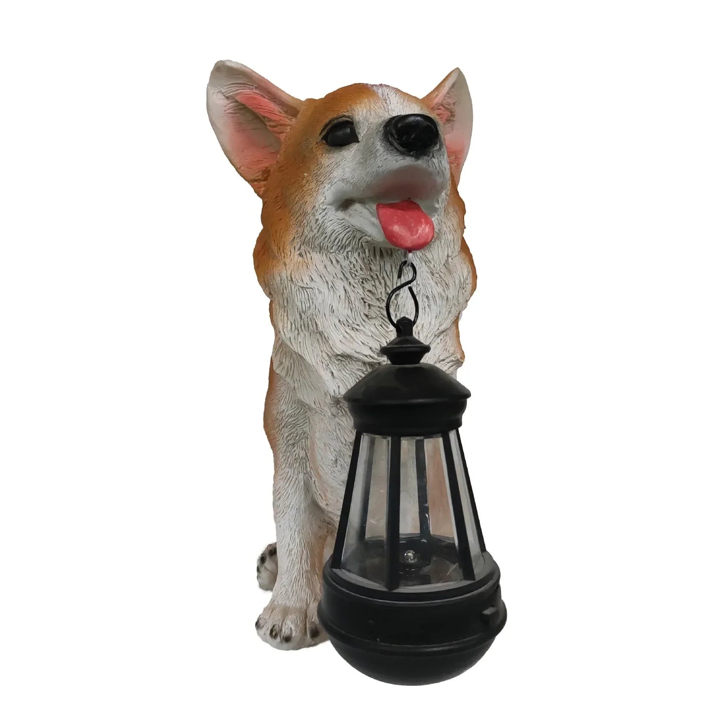 BowLift | Solar-Powered Outdoor Resin Dog Statue Lamp