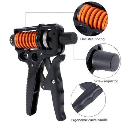 Karnz | Adjustable 5-165kg Heavy-Duty Hand Grip Strengthener - Finger Expander for Arm, Wrist, and Forearm Training