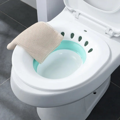 Skanto | Hemorrhoid Sitz Bath for Postpartum & Pregnant Women - Foldable, Hanging, Large Volume Private Care Solution