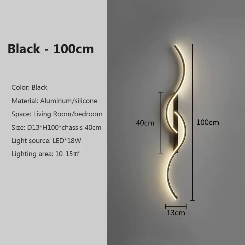 BowLift | LumiStripes | Modern LED Wall Lamp | Minimalist Wall Lamp in Stripe Design | Indoor Lighting for Bedroom & Living Room