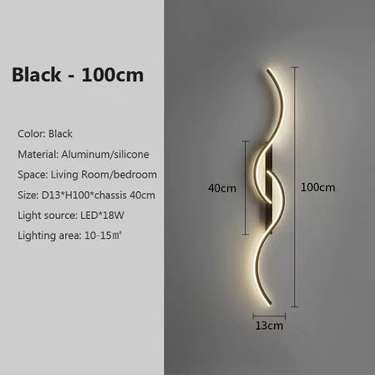 BowLift | LumiStripes | Modern LED Wall Lamp | Minimalist Wall Lamp in Stripe Design | Indoor Lighting for Bedroom & Living Room