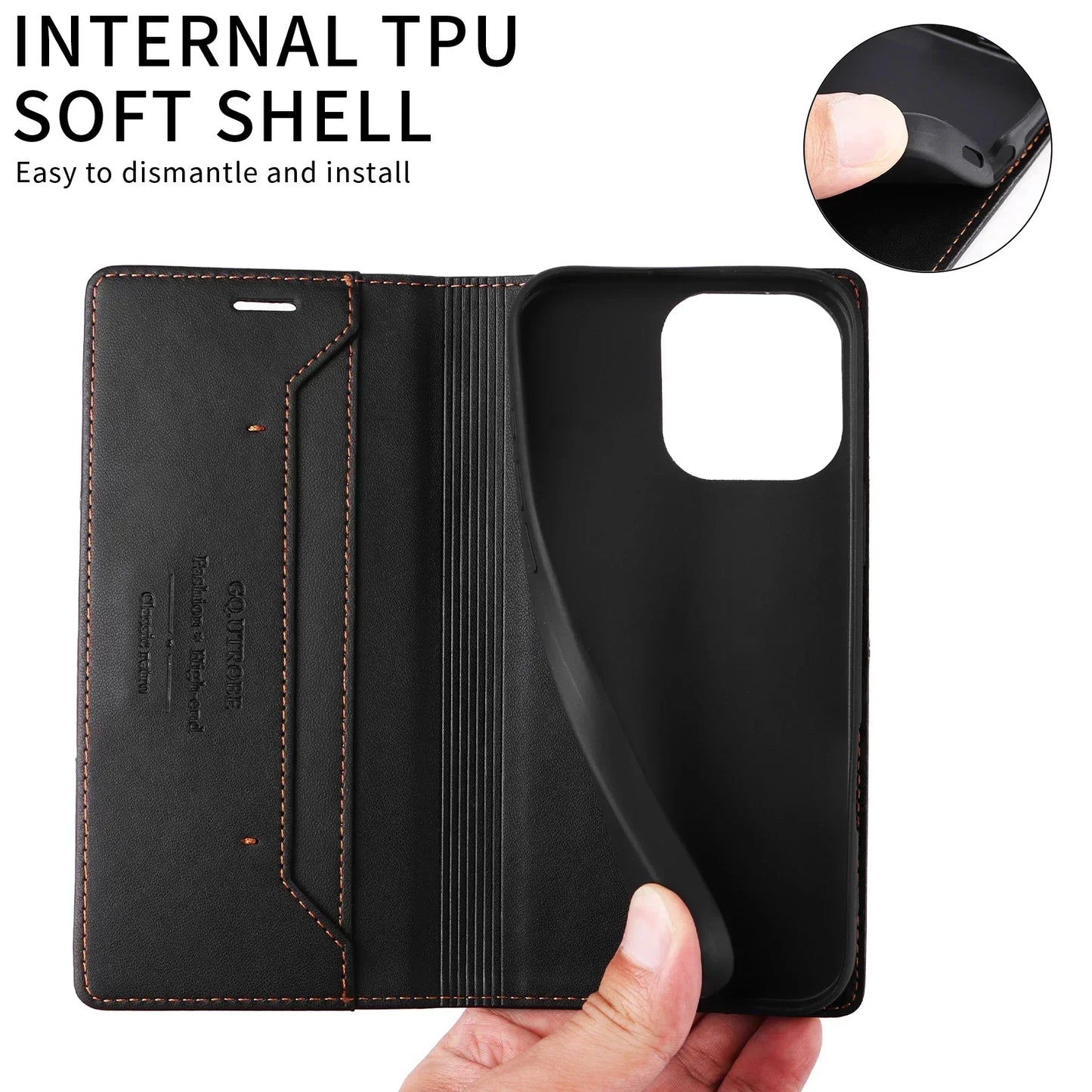 Sandsberg | RFID Flip Leather Samsung S25/S24/S23 Magnetic Wallet Case