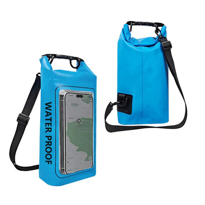 BowLift | AquaVault Waterproof Dry Bag 2L | With Touchscreen Window | Outdoor Bag for Kayaking, Trekking & Water Sports