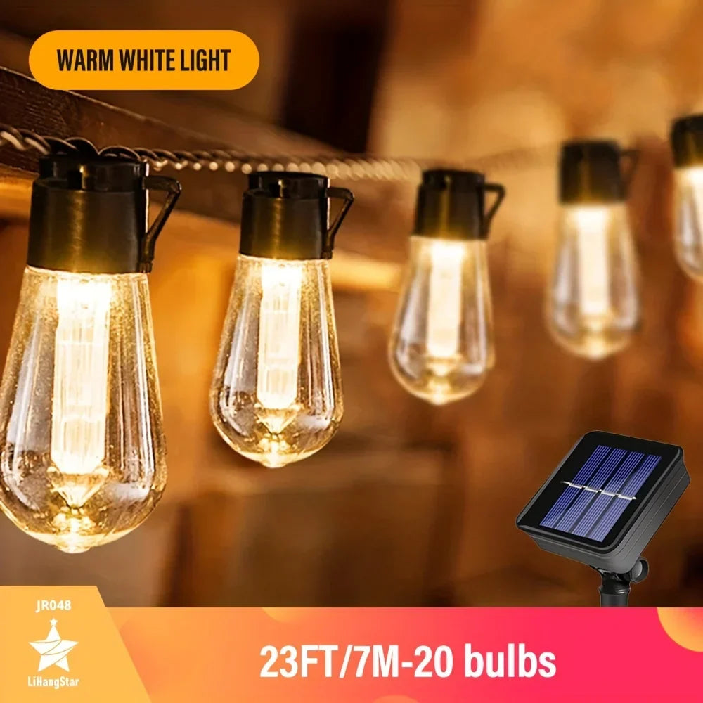 BowLift | LED Solar String Lights SolaLuma | Waterproof IP44 | For Garden, Terrace & Camping | Automatic Lighting