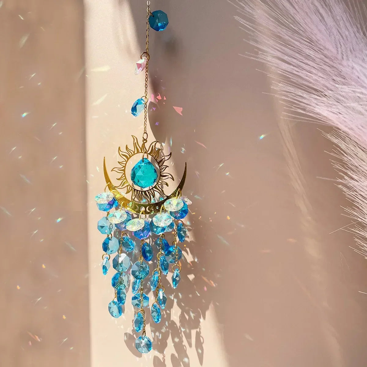 Skanto | Radiant Moonlit Quartz Prism Suncatcher