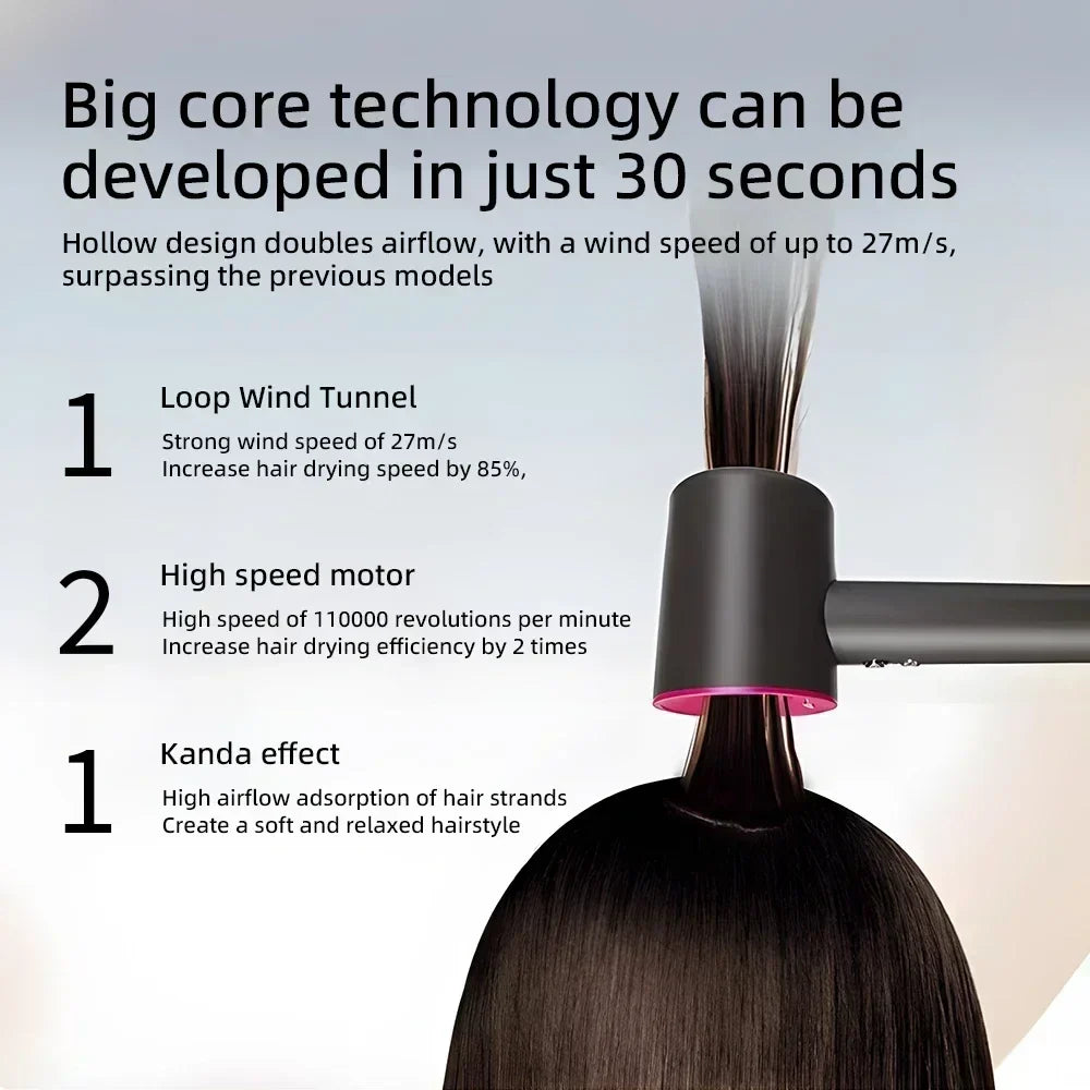 Skanto | Ion Hair Dryer | 200 Million Negative Ions | Intelligent Temperature Control | 110,000 RPM