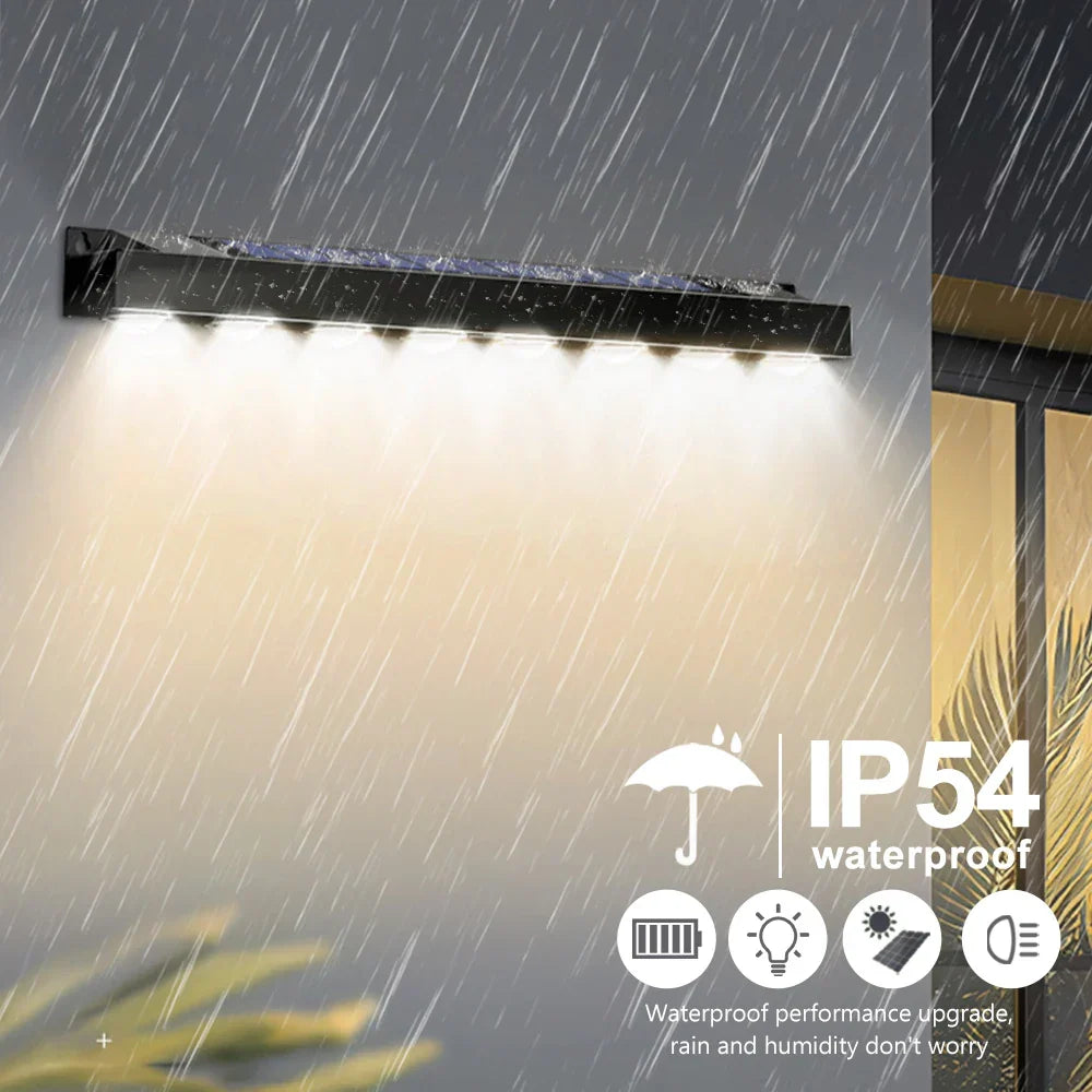 BowLift | Solavera LumiFence Solar Lights | 4-piece Set LED Outdoor Lights | IP54 Weatherproof | Aluminum | For Garden, Fence & Patio