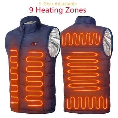 BowLift | Heated jacket with 9 heating zones | USB heat jacket for women & men | Graphene heating technology for outdoor, camping & sports | ThermoVenture