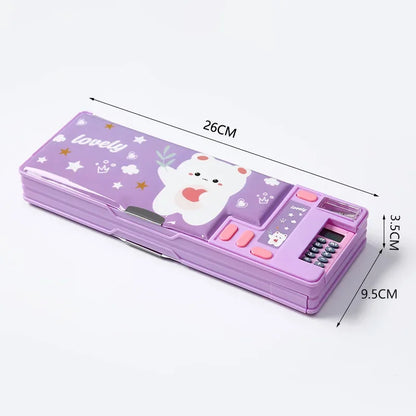 BowLift | Double-Sided Creative Calculator Cute Kids Pencil Case
