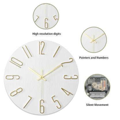 Scandinavian Style Wooden Wall Clock