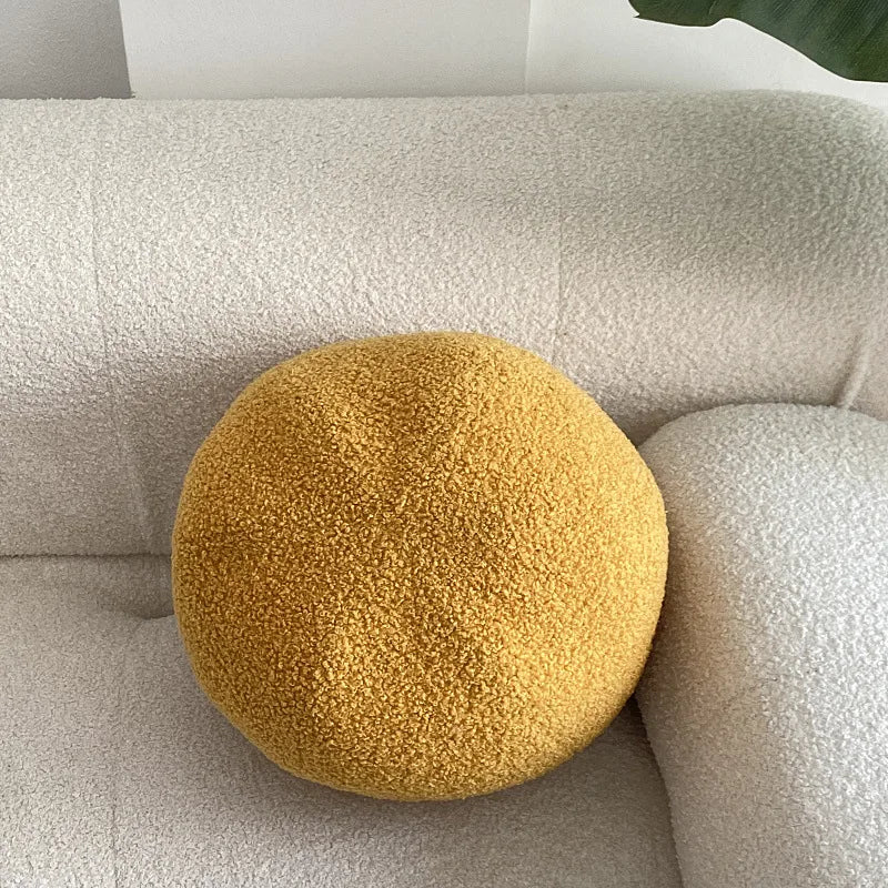 Nordic Bouclé Abstract Cushion – Minimalist Plush Pillow | Bowlift