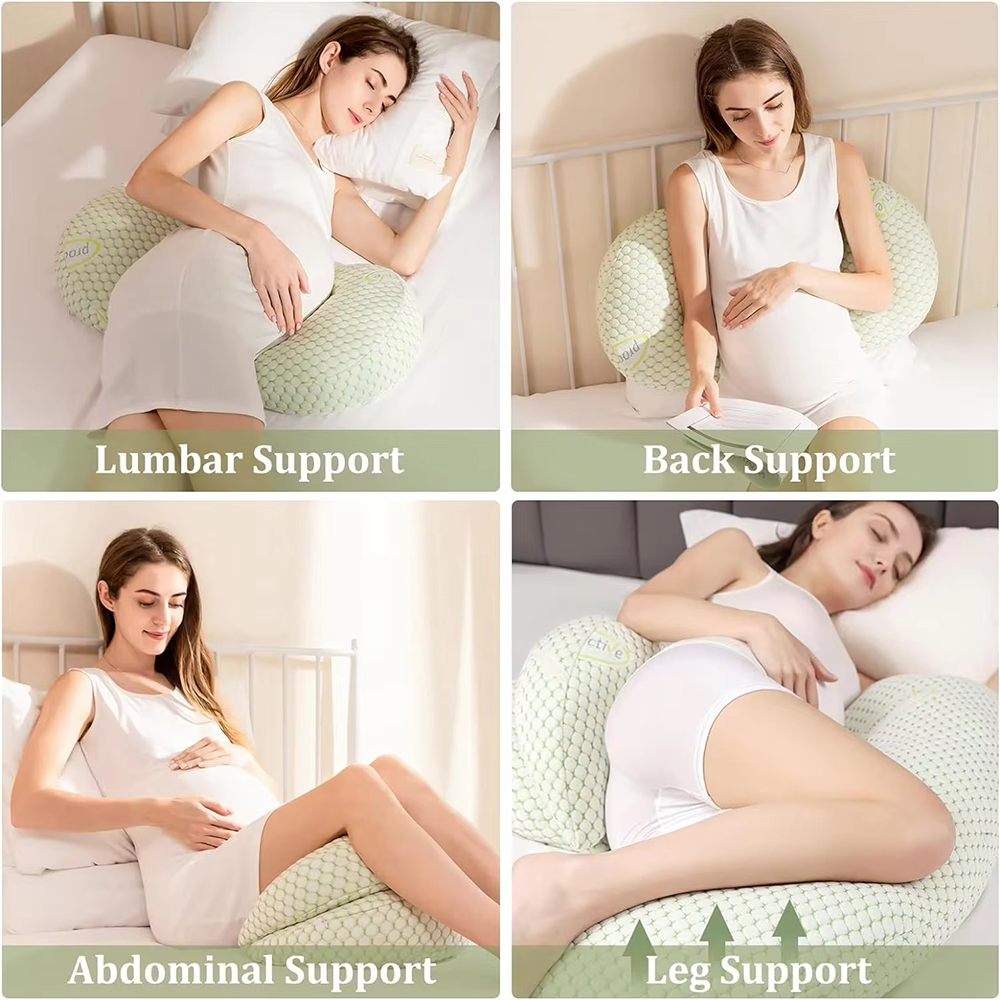 Skanto | ComfyMama U-Shaped Pregnancy Pillow – Full Body Support & Washable Cover