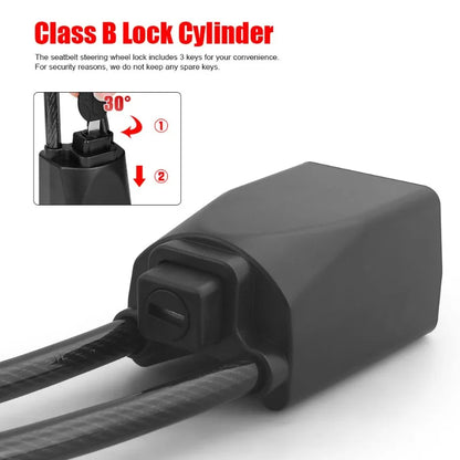 BowLift | Car Steering Wheel Lock With Seat Belt Socket