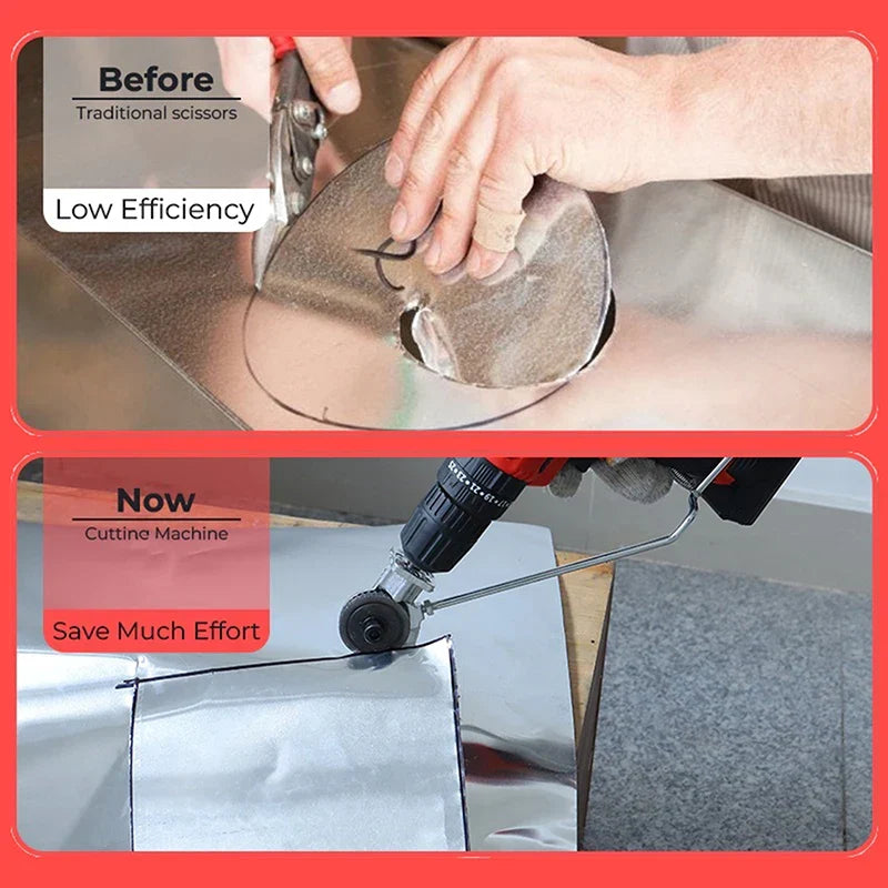 Skanto | Sheet Metal Cutter: Double-Headed High-Speed Rotor Blades for Free Cutting of Metal Sheets - Sharp Cutting Tool