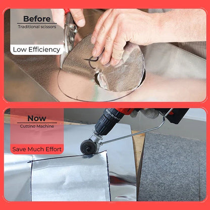 Skanto | Sheet Metal Cutter: Double-Headed High-Speed Rotor Blades for Free Cutting of Metal Sheets - Sharp Cutting Tool
