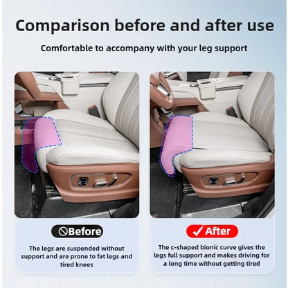 Skanto | Extended Car Seat Cushion with Leg Support | Ergonomic and Comfortable | PU Leather