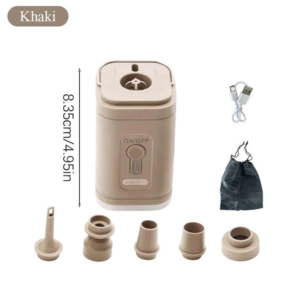 Mini Air Pump USB-C with 5 Nozzles – 200 L/min | Karnz