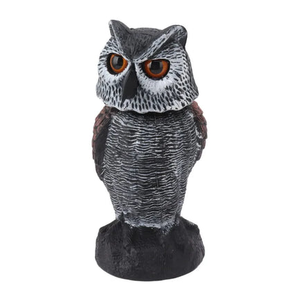 BowLift | Bird deterrent owl SkyGuard | Head nodding in the wind | Realistic design | For garden & balcony