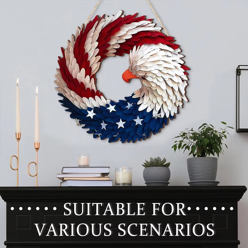 BowLift | Patriotic Eagle American Flag Wreath for Independence Day