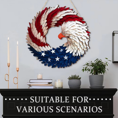 BowLift | Patriotic Eagle American Flag Wreath for Independence Day