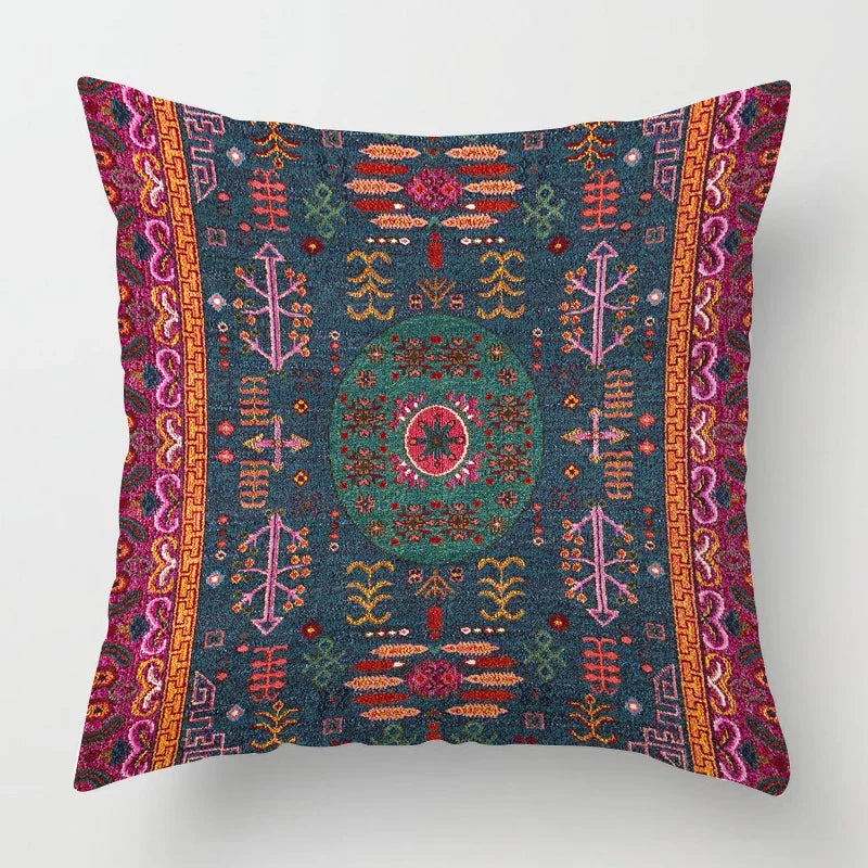 Moroccan Pillowcase with Oriental Pattern – Decor for Living Room and Office, High-Quality Boho Style Pillowcase for Sofa and Seating Area
