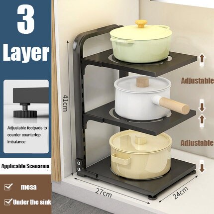 Skanto | Easy Stack Adjustable Multi-Layer Corner Cabinet