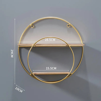 BowLift | NordicWave Double Circle Wall Shelf – Scandinavian Floating Shelf for Home Décor & Storage