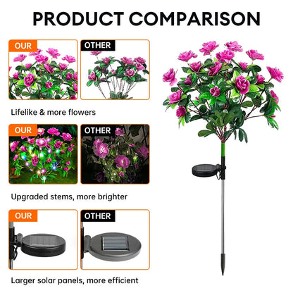 BowLift | Solar Garden Lamp Lumosia | LED Azaleas | Weatherproof & Wireless | 8h Light Time