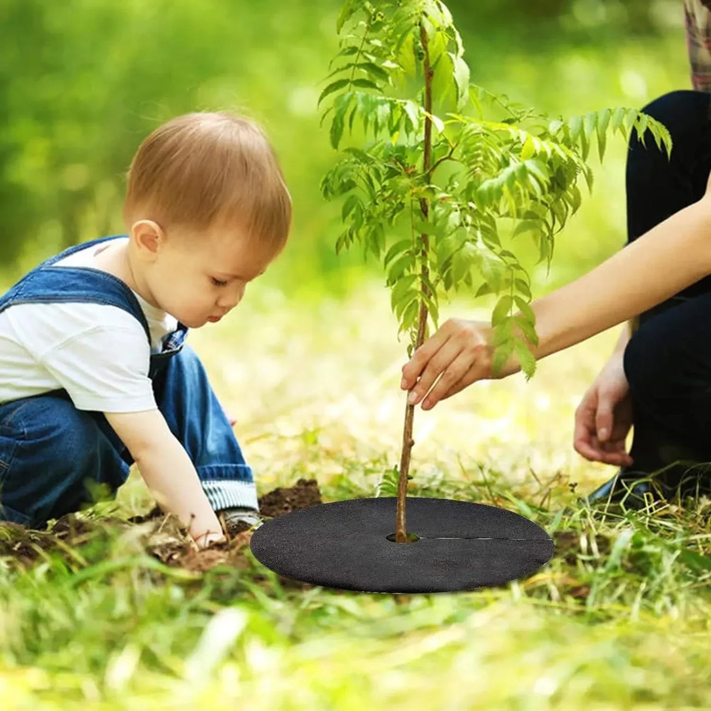 BowLift | Weed fleece tree disk – Breathable root protection mat for garden and plants