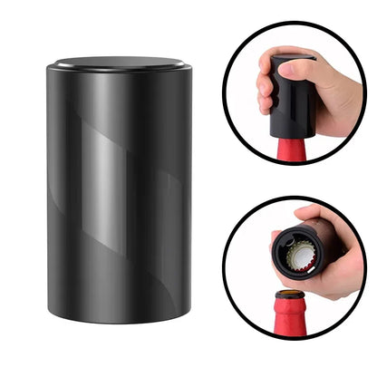 Skanto | Electric Corkscrew - Automatic Wine Opener with Stand, Foil Cutter, and Beer Can Opener - Kitchen and Bar Can Opener