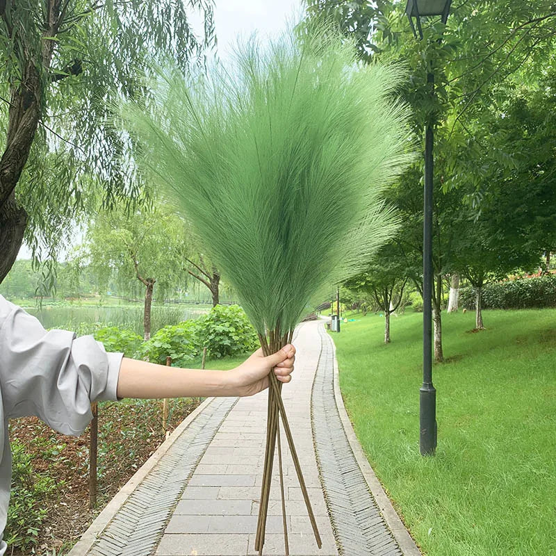 5 Pieces 100 cm Artificial Pampas Grass Dried Flower Bouquet, Decoration for Weddings, Parties, Home, Room, DIY Artificial Plant Decoration Accessories