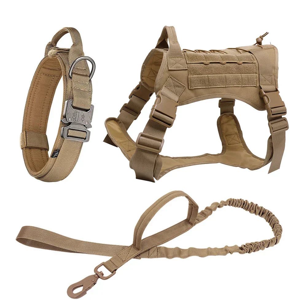 Skanto | Tactical Dog Harness With Leash – Robust Military Set For Training And Control
