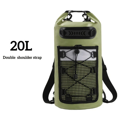BowLift | Waterproof Dry Bag AQUARIX Motion | 10/20/30 L | Rolltop & Shoulder Strap | For Kayak, Beach & Trekking